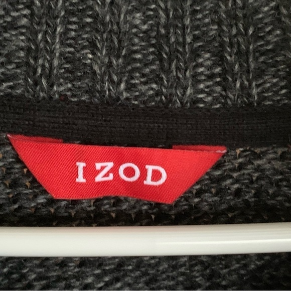 Izod Fair Isle Gray Wool Blend Nordic Sweater Men’s Size XL - Picture 6 of 7